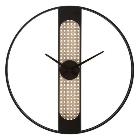 Horloge murale ronde effet paille viennoise Ruby
