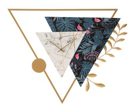 Horloge murale triangle cm 75x4,5x59