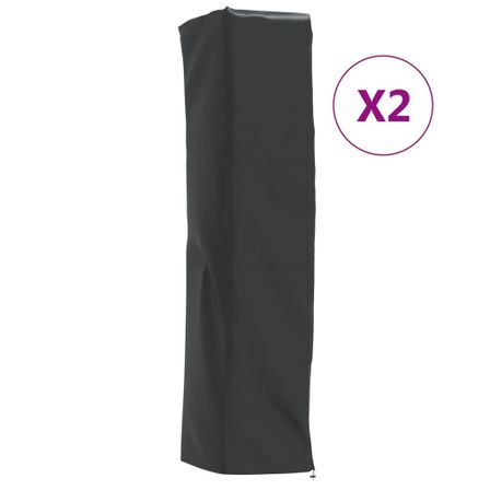 Housses de chauffage 2 pcs forme de pyramide 58x58x228 cm