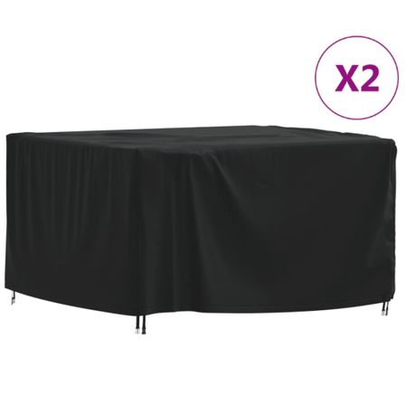 Housses de salon de jardin 2 pcs 125x125x74cm 420D tissu oxford