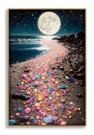 Impression sur toile, couleurs laquées, avec cadre -a- 60 x 3,5 cm

x90