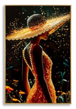 Impression sur toile enluminée laquée avec cadre - 62 x 3,5 cm

x92