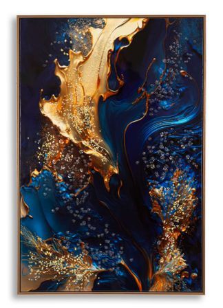 Impression sur toile laquée avec cadre andromède -a- 60 x 4 x 90 cm