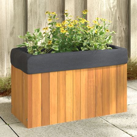 Jardinière 59x27,5x35 cm bois massif d'acacia