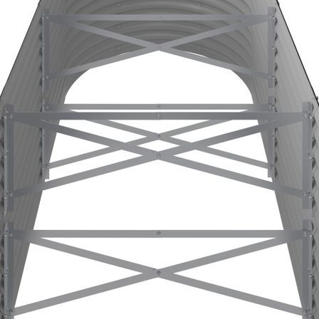 Jardinière Acier enduit de poudre 224x80x68 cm Anthracite