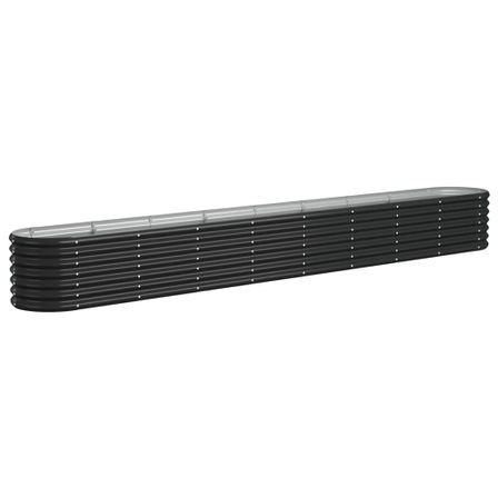 Jardinière Acier enduit de poudre 332x40x36 cm Anthracite