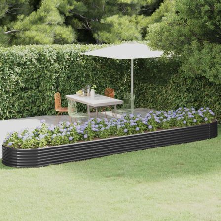 Jardinière Acier enduit de poudre 507x100x36 cm Anthracite