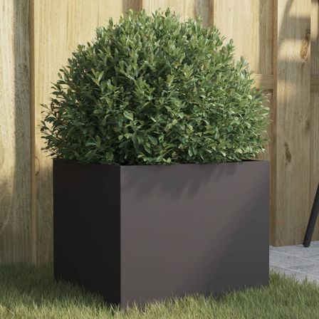 Jardinière noir 32x30x29 cm acier laminé à froid