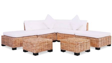 Salon de jardin 18 pieces Rotin naturel Jardila