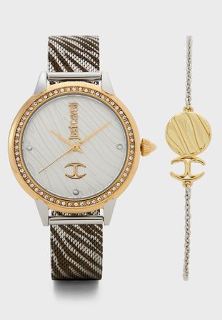 Just Cavalli Time Animalier Special Pack + Bracelet JC1L146M0085SET
