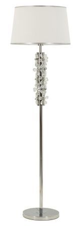 Lampadaire argent design floral argenté élégant FLEUR