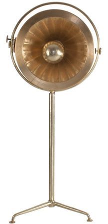 Lampadaire art déco métal doré mate Yavain H 154