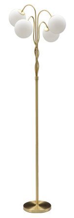 Lampadaire design doré 4 sphères verre GLAMY