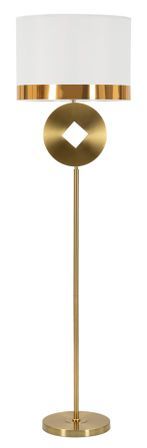 Lampadaire design doré avec abat-jour tissu élégant ALMA