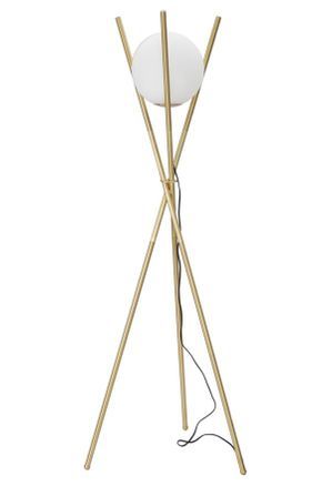 Lampadaire doré design avec sphère en verre LISE