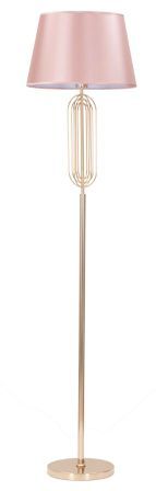 Lampadaire doré rose design glamour élégant OVY