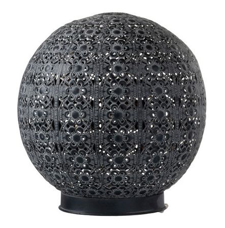 Lampe à LED orientale métal noir Nissy D 29 cm