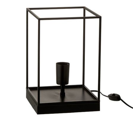 Lampe de table 1 ampoule métal noir Ettis