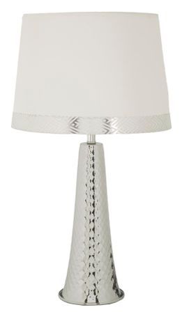 Lampe de table argentée design moderne élégant TOWER
