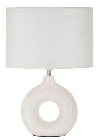Lampe de table blanche design élégant drapé moderne SETA