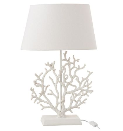 Lampe de table corail résine blanche Ettis - Lot de 2