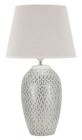 Lampe de table design en résine à motifs géométriques relief WAVE
