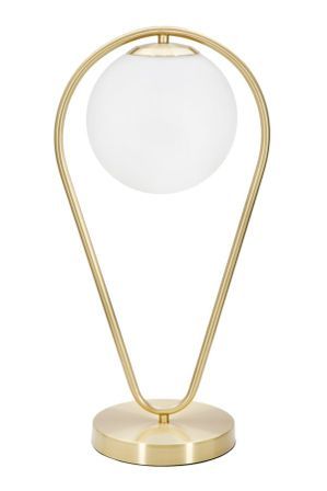 Lampe de table dorée design avec sphère en verre GLAMY DROP