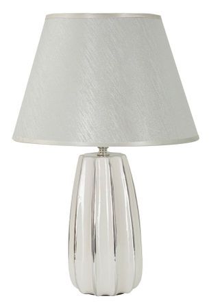 Lampe de table Emmi blanc argent design doux élégant