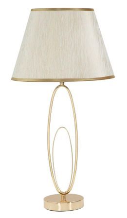 Lampe de table Glam Flush doré crème grand format design élégant