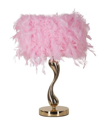 Lampe de table rose dorée élégante ROSA
