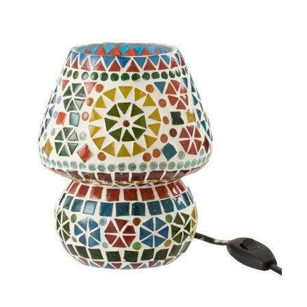 Lampe de table verre multicolore Veeda H 17 cm