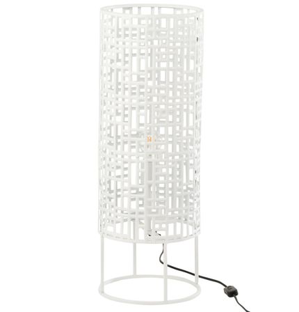 Lampe ronde métal blanc Lumino H 70 cm
