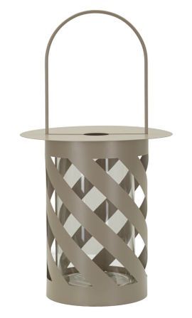 Lanterne twist saturne gris colombe cm ø 23x43