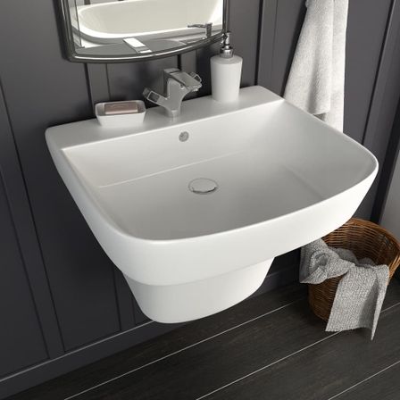 Lavabo mural Céramique Blanc 500 x 450 x 410 mm 2