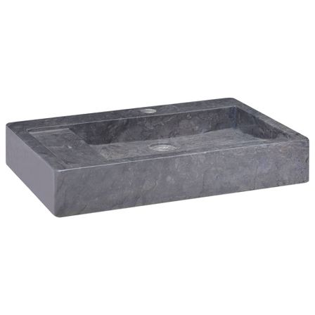 Lavabo Noir 58x39x10 cm Marbre