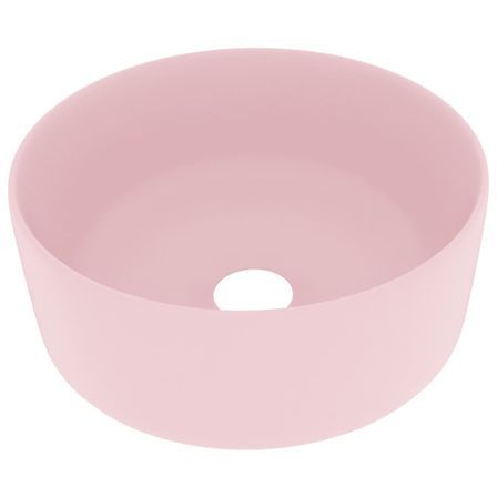 Lavabo rond de luxe Rose mat 40x15 cm Céramique 2