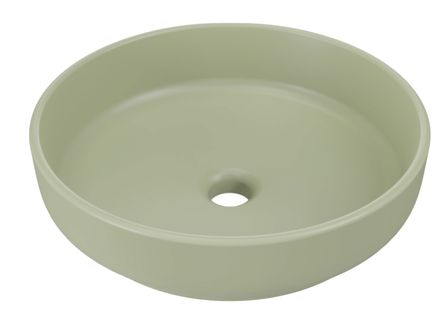 Lavabo rond vert mat RIVER 40 cm
