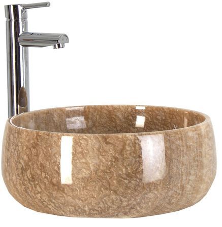 Lavabo vintage onyx marron brillant Rufine