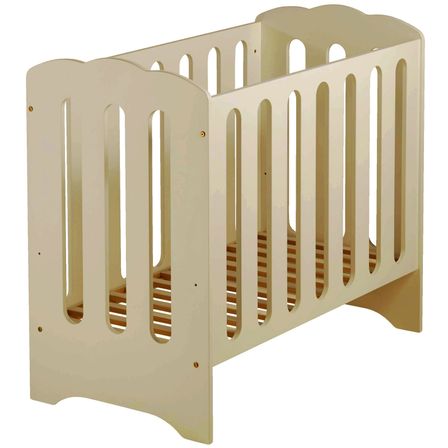 Lit à barreaux 50x100 cm bois massif taupe Mini Nuage