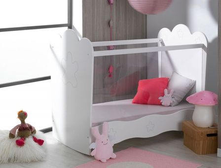 Lit à parois bébé blanc Linéa 60