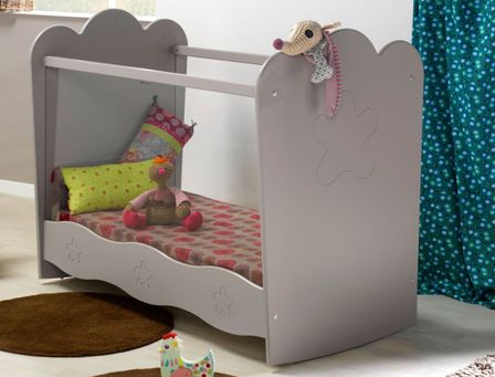 Lit à parois bébé taupe Linéa 60
