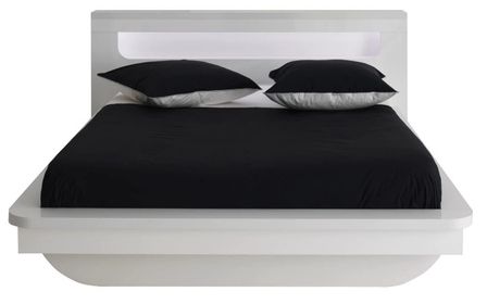 Lit adulte laqué blanc Diva 140