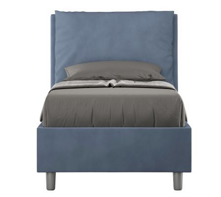 Lit adulte moderne avec coussins rembourrés microfibre Anja