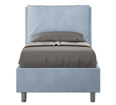 Lit adulte moderne avec coussins rembourrés microfibre Anja