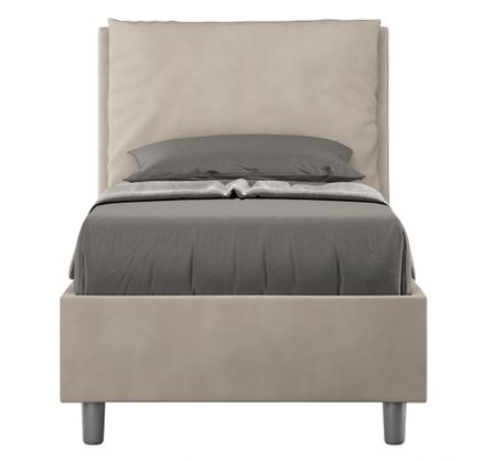 Lit adulte moderne avec coussins rembourrés microfibre Anja