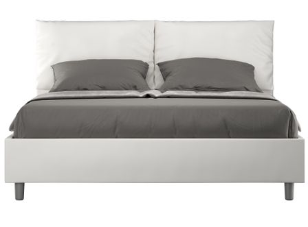 Lit adulte moderne avec coussins rembourrés simili cuir Anja