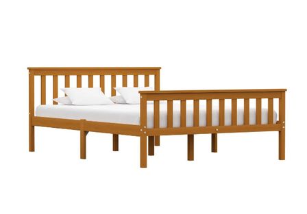 Lit adulte pin massif clair Karibou 140x200 cm