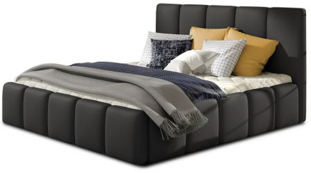 Lit adulte Vika – Simili cuir capitonné