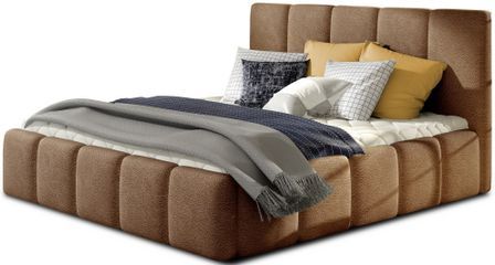 Lit adulte Vika – Velours capitonné