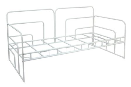Lit banquette métal blanc Zolah 90x200 cm